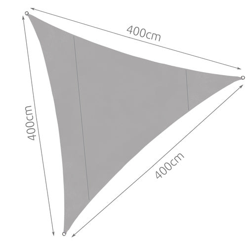 GARDLOV 23141 Sonnensegel 4x4x4 m grau