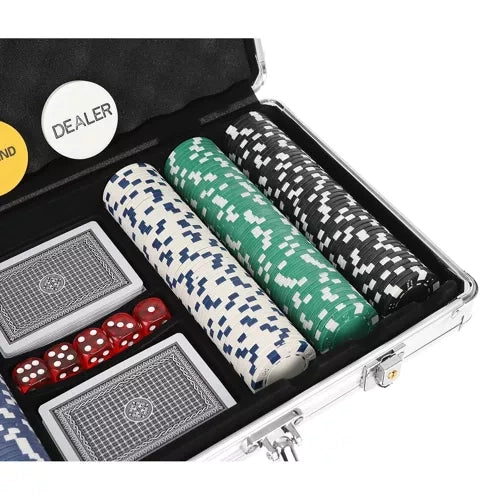 Poker - Set mit 300 Chips im Koffer HQ 23528