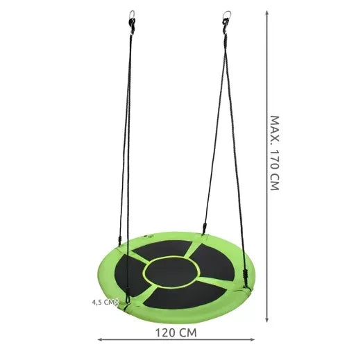 Storchennest-Schaukel 100 cm grün-schwarz 23514