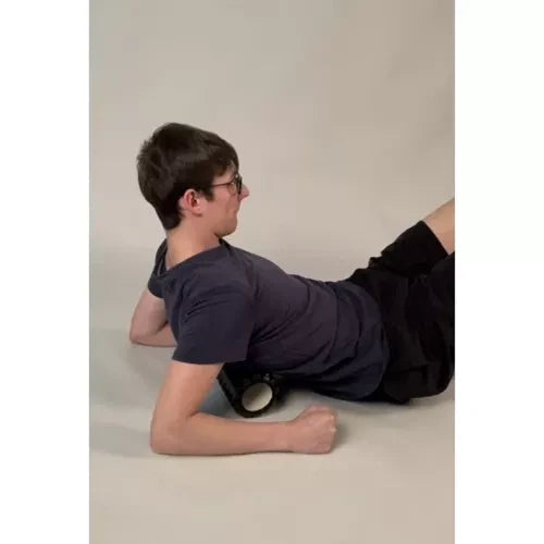 Faszienrolle Massagerolle Yoga Schaumstoffrolle EVA schwarz Noppen 33x12 cm