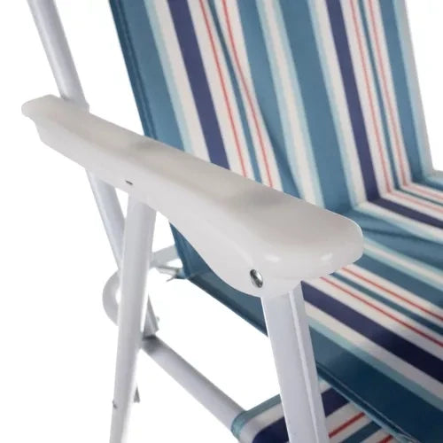 Klappstuhl Outdoor Garten Balkon Camping Blau Eisen Polyester 50 x 43 x 75 cm