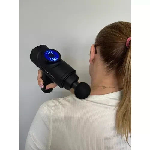 Massagepistole 8 Aufsätze 6 Intensitätsstufen Nacken Schulter Rücken Körper 23642