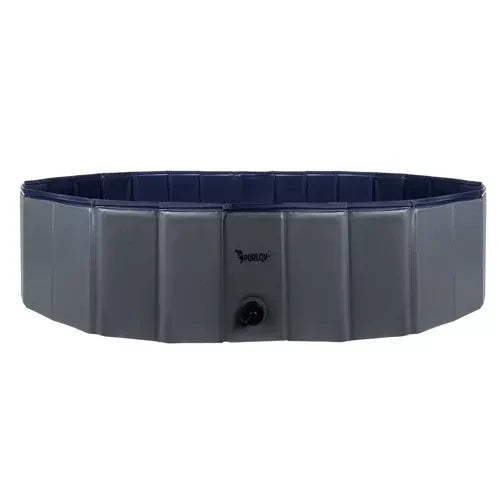 Purlov 23831 Faltbares Hundebad 120 x 30 cm, blau-grau