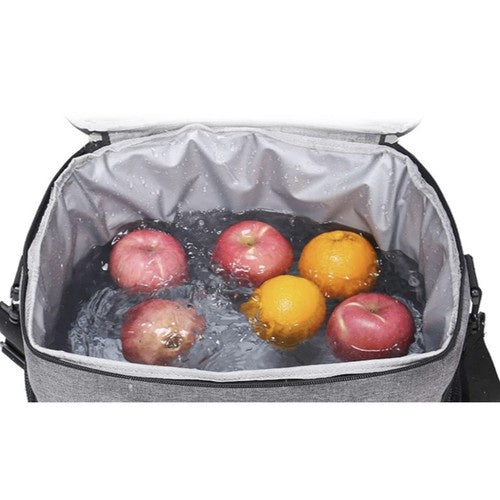 Kühltasche 40L isoliert wasserdicht mit Kühleinsätzen Grau Picknick Strand Reise