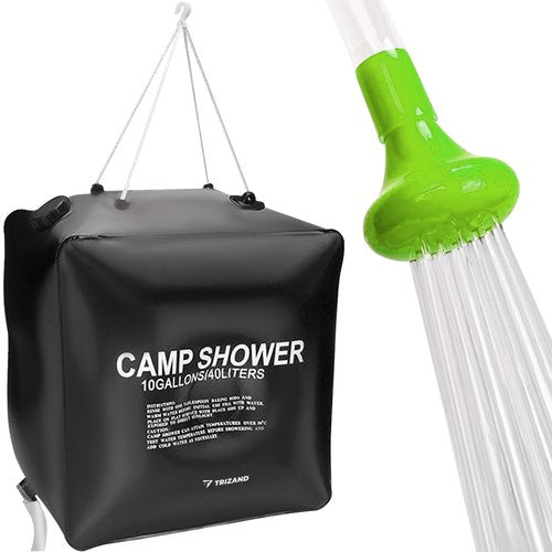Campingdusche Solardusche Solar 40 l Wassersack tragbar Outdoor Warmwasser 40°C