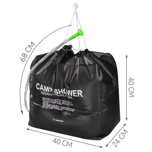 Campingdusche Solardusche Solar 40 l Wassersack tragbar Outdoor Warmwasser 40°C