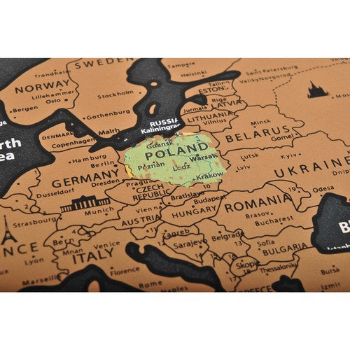 Weltkarte - Rubbellos mit Flaggen 23443