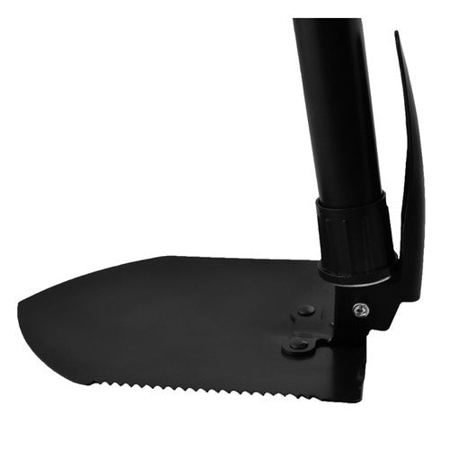Klappspaten Spitzhacke Säge 3-in-1 faltbar mit Etui schwarz 16 x 25 x 60 cm