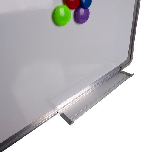 Magnetisches Whiteboard trocken abwischbar 60x40 cm 4 Marker 10 Magneten Schwamm Vertikal Horizontal Stiftablage Magnettafel für Präsentation Büro Haus Schule 24325