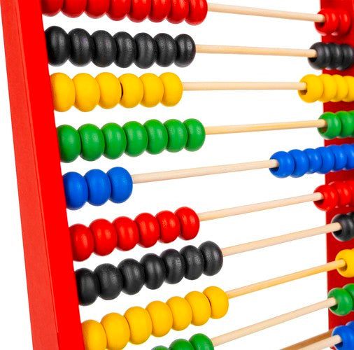 Abakus Rechenschieber Farbenfroh mit 100 Perlen für Kleinkinder Lernspielzeug Holz 23526