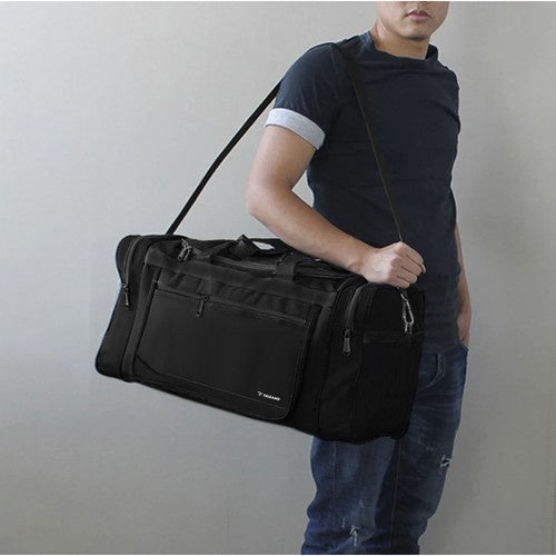 Reisetasche 70 l schwarz 70 x 29 x 32 cm wasserdicht Sporttasche Schultergurt