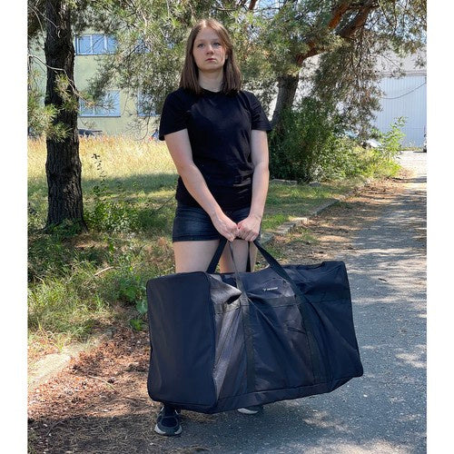 Reisetasche 200 L wasserdicht Codura schwarz 80 x 50 x 50 cm mit 2 Tragegriffen