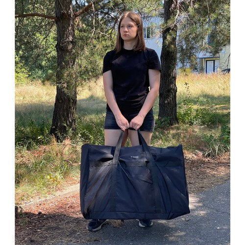 Reisetasche 200 L wasserdicht Codura schwarz 80 x 50 x 50 cm mit 2 Tragegriffen