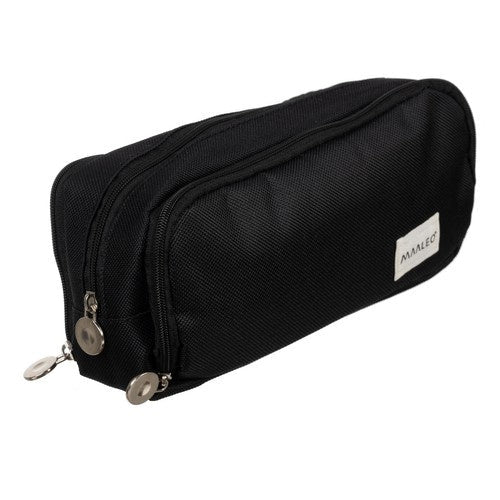 Federmäppchen schwarz 3 Fächer Oxford Stoff Stifteetui groß Schule Organizer