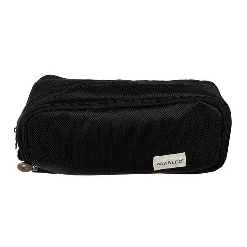 Federmäppchen schwarz 3 Fächer Oxford Stoff Stifteetui groß Schule Organizer