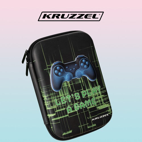Federmäppchen Gaming EVA 3 Fächer Schwarz Kinder Schule Tablet Hülle 8,5 Zoll