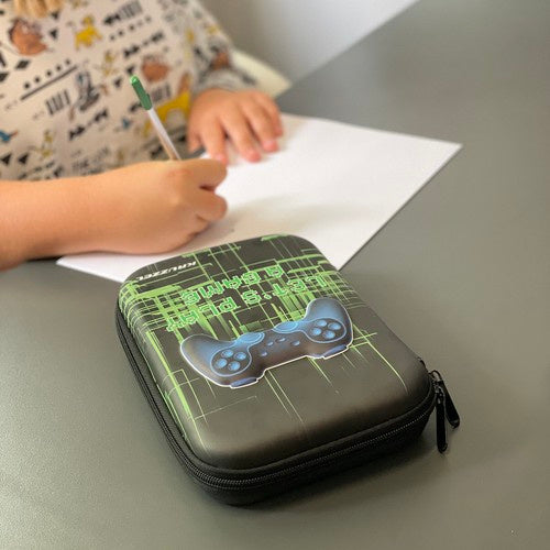 Federmäppchen Gaming EVA 3 Fächer Schwarz Kinder Schule Tablet Hülle 8,5 Zoll