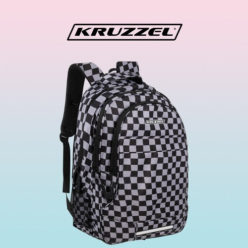 30L Rucksack - Schachbrettmuster Kruzzel 24531