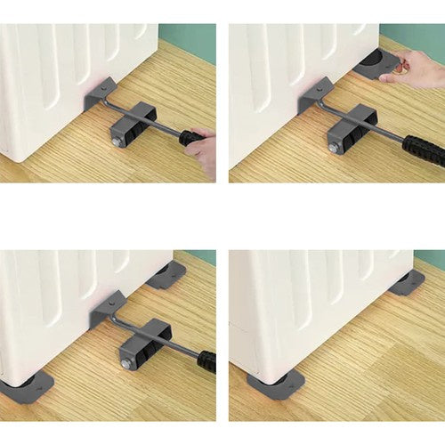 Möbellift Transportroller Set 150 kg 4 Rollen Hebel für schwere Möbel und Büro
