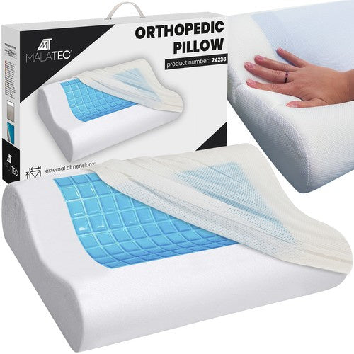 Nackenstützkissen Memory-Schaum orthopädisch kühlend atmungsaktiv 54x34x10 cm