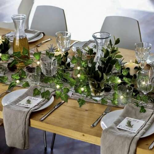 Künstlicher Efeu + LED Gardlov 24538