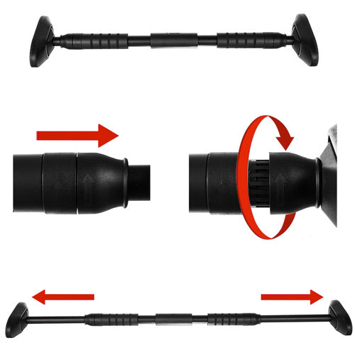 Klimmzugstange Türrahmen Türklammer verstellbar 70-100 cm Stahl schwarz 180 kg