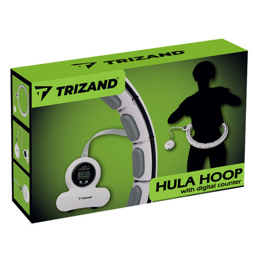 Hula-Hoop-Reifen mit Gewichten verstellbar Zählwerk Fitness weiß für Zuhause