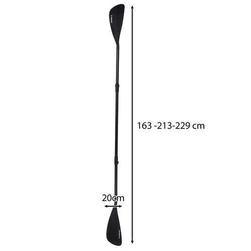SUP Paddel Kajak 2in1 verstellbar 4-teilig 163-229 cm Aluminiumlegierung faltbar