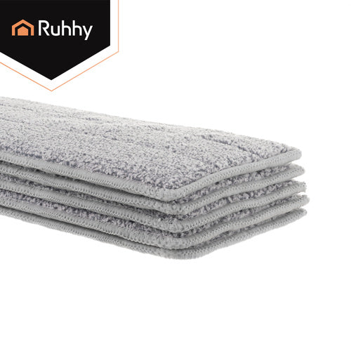 Wischmop Bezüge Flachmopp 5er Set Mikrofaser Waschbar bis 120x Pads 33x11,5 cm