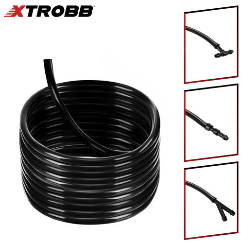 Scheibenwaschschlauch Reparaturset 2 m PVC 4/5 mm T-Stücke Y-Stücke schwarz