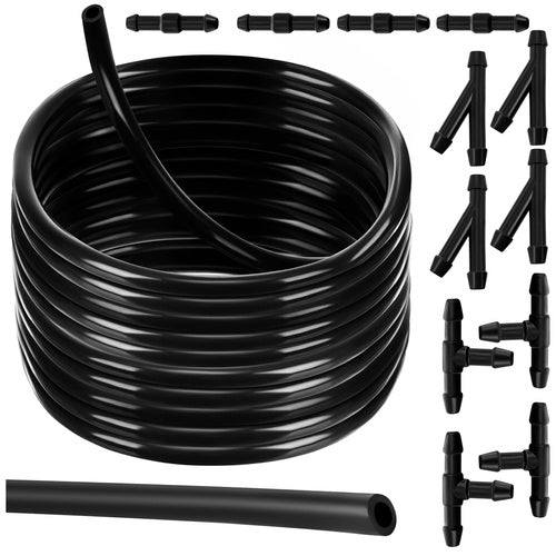 Scheibenwaschschlauch Reparaturset 2 m PVC 4/5 mm T-Stücke Y-Stücke schwarz
