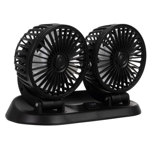 2 - facher Autoventilator 360° Drehung für frische Luft schwarz - Easy2sell - Deluxe