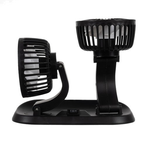 2 - facher Autoventilator 360° Drehung für frische Luft schwarz - Easy2sell - Deluxe