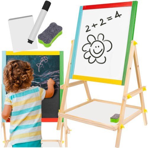 2 - in - 1 Holzbrett mit Kreide - und Markeroberfläche - Easy2sell - Deluxe