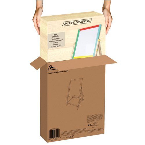2 - in - 1 Holzbrett mit Kreide - und Markeroberfläche - Easy2sell - Deluxe