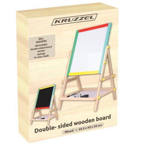 2 - in - 1 Holzbrett mit Kreide - und Markeroberfläche - Easy2sell - Deluxe