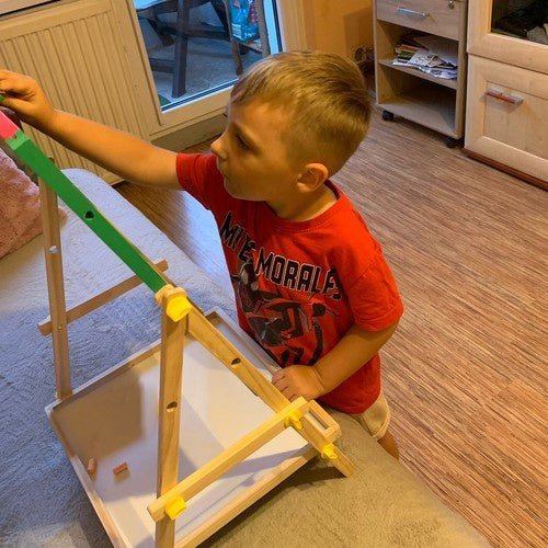 2 - in - 1 Holzbrett mit Kreide - und Markeroberfläche - Easy2sell - Deluxe