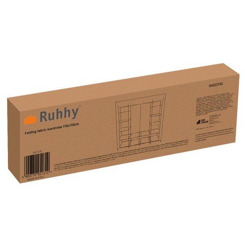 2 - teilige textile Garderobe mit 14 Regalen, schwarz - Easy2sell - Deluxe