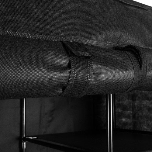 2 - teilige textile Garderobe mit 14 Regalen, schwarz - Easy2sell - Deluxe