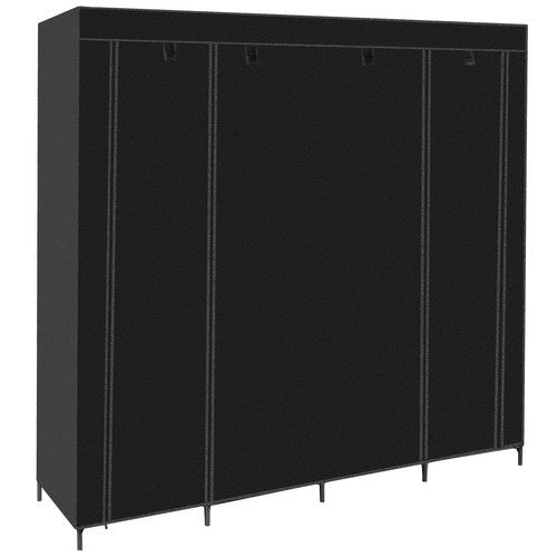 2 - teilige textile Garderobe mit 14 Regalen, schwarz - Easy2sell - Deluxe