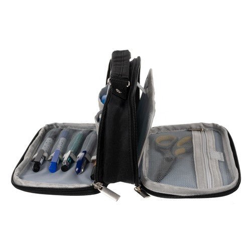 2 - teiliges Federmäppchen erweiterbar mit zwei Fächern schwarz - Easy2sell - Deluxe
