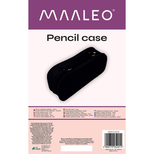 2 - teiliges Federmäppchen erweiterbar mit zwei Fächern schwarz - Easy2sell - Deluxe