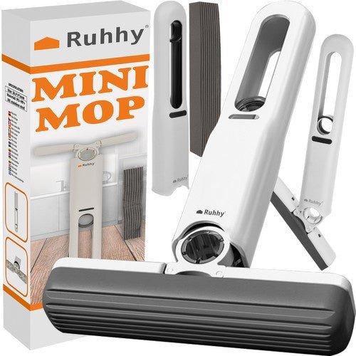 2 - teiliges Mini - Mopp Set für streifenfreies Fensterputzen, weiß - Easy2sell - Deluxe