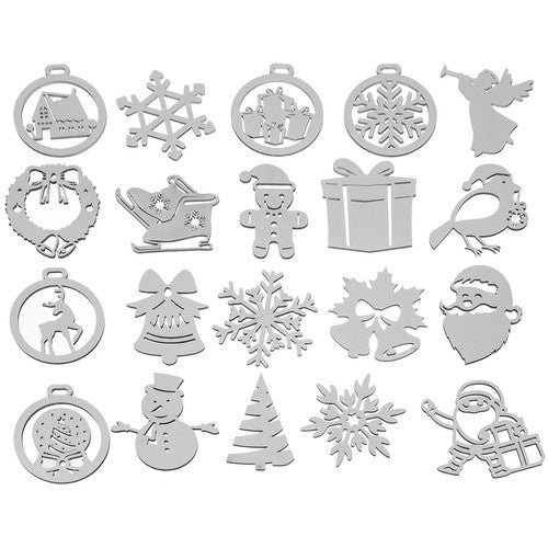 20 Holz - Weihnachtskugeln unzerbrechlich für Dekoration weiß - Easy2sell - Deluxe