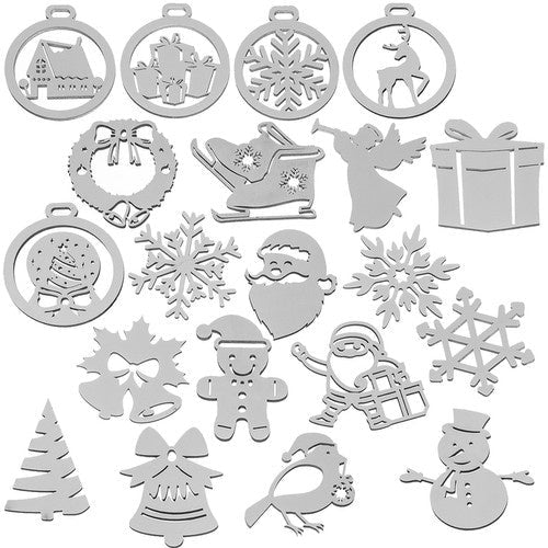 20 Holz - Weihnachtskugeln unzerbrechlich für Dekoration weiß - Easy2sell - Deluxe