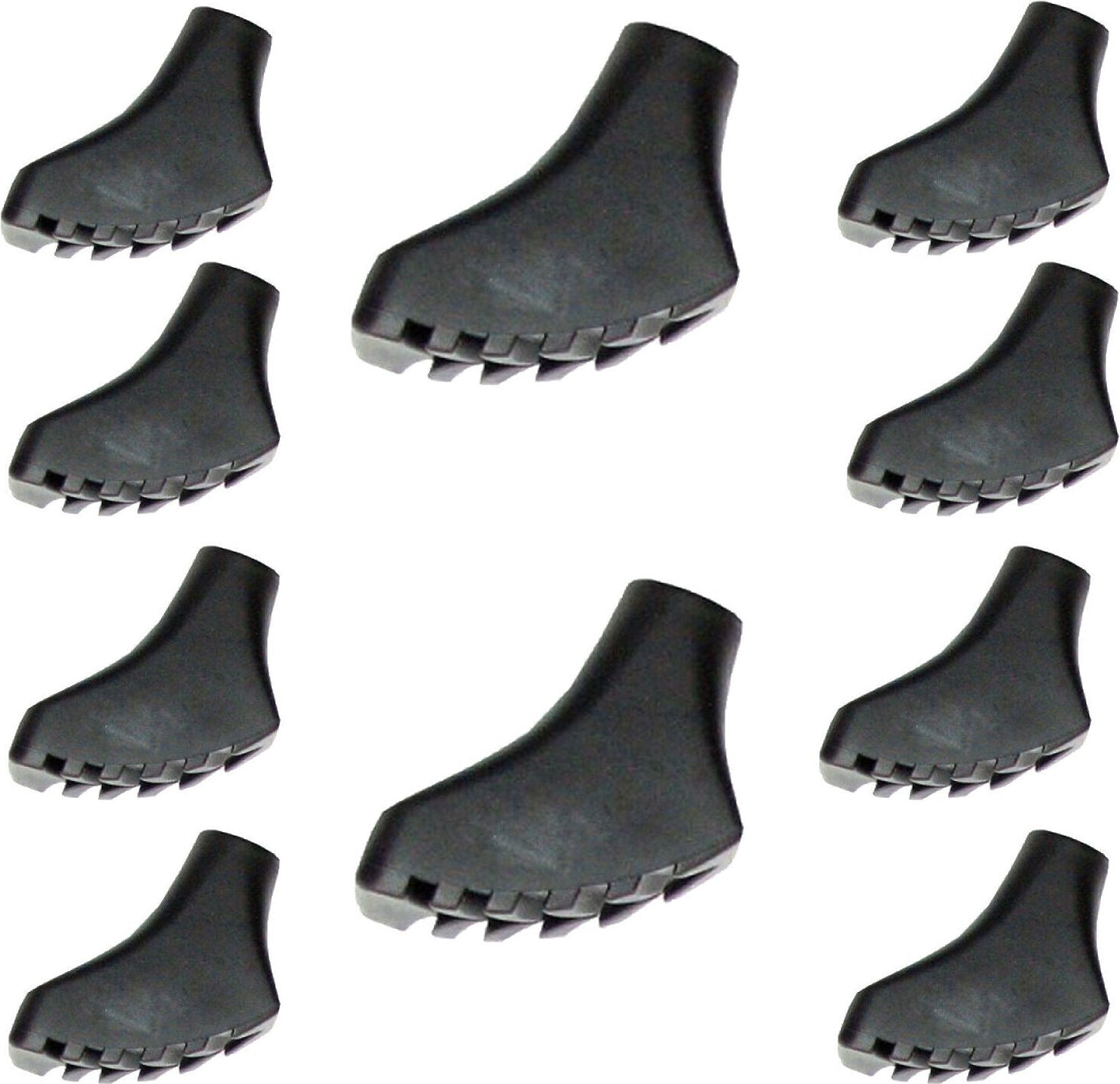 10x Nordic Walking Gummipads Pads Puffer Gummi Gummipuffer Füße schwarz EXTRA Grip