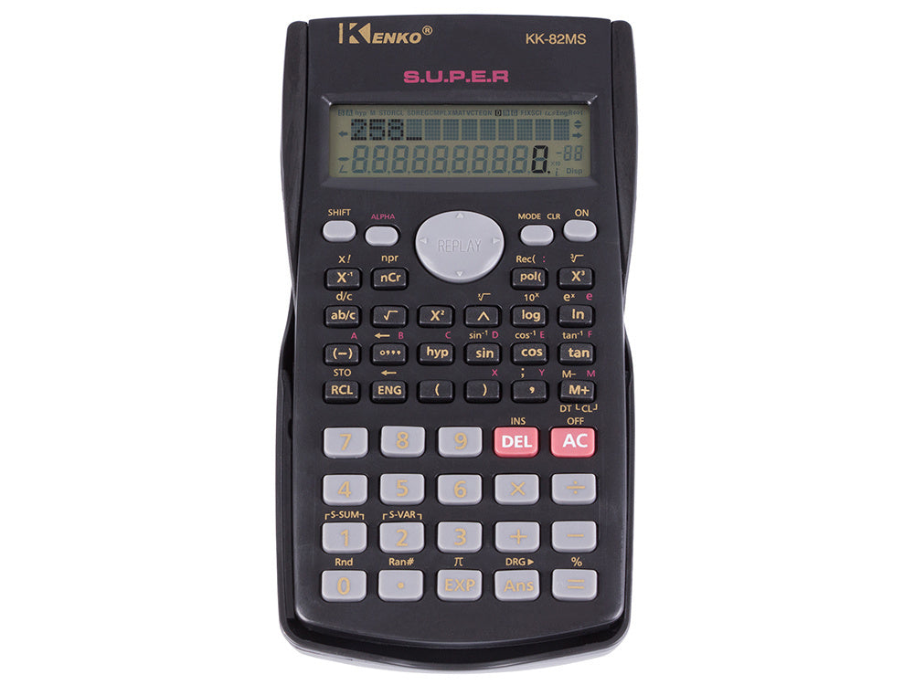 Verk 01053 Taschenrechner KK-82MS, schwarz