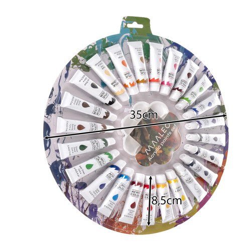 24 Acrylfarben Set 12 ml vielseitig und lebendig - Easy2sell - Deluxe