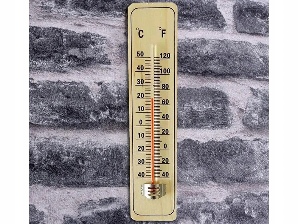 Holz Thermometer Außen Innen Außenthermometer Draußen analog Gartenthermometer