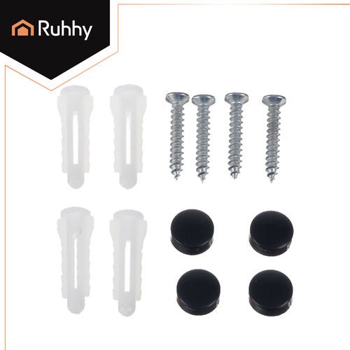 2er Set Badezimmerregal mit Wandmontage Schwarz - Easy2sell - Deluxe